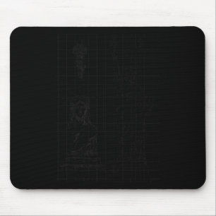 Statue Of Liberty Insel New York Technisches Diagr Mousepad