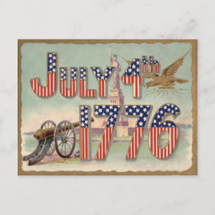 Statue of Liberty Kanone Stars & Stripes Postkarte