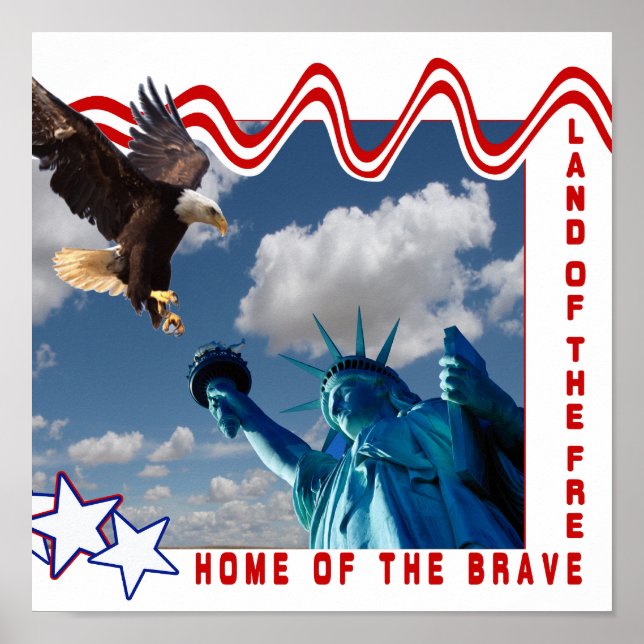 STATUE OF LIBERTY LAND OF THE FREE POSTER (Vorne)