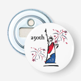 Statue of Liberty mit Feuerwerk 250. Unabhängigkei Flaschenöffner