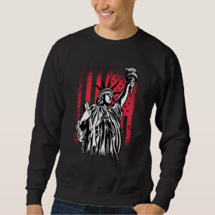 Statue Of Liberty Mit USA-Flagge Sweatshirt