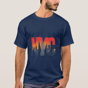 Statue of Liberty New York City Skyline Design T-Shirt