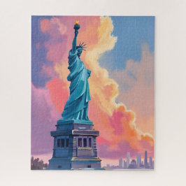 Statue of Liberty New York City Watercolor