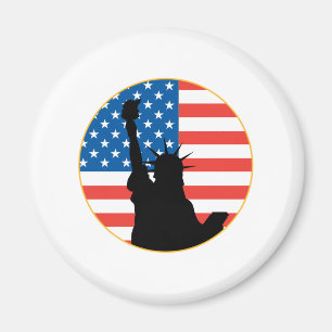 Statue Of Liberty Patriotisches Design Magnet