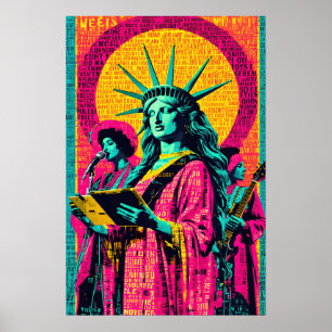 Statue of Liberty Pop Art Poster
