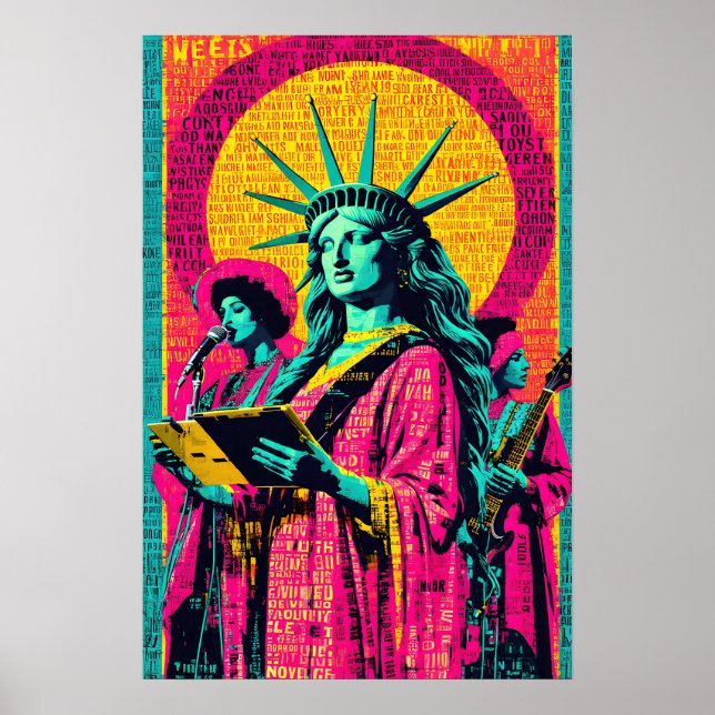 Statue of Liberty Pop Art  Poster (Vorne)