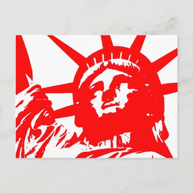 Statue of Liberty Pop Art USA Symbol Postkarte (Vorderseite)