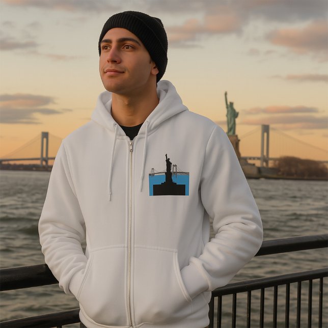 Statue of Liberty Silhouette New York Skyline Hoodie (Von Creator hochgeladen)