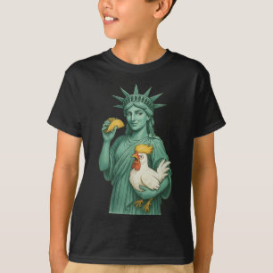 Statue Of Liberty Subtile Anti-Trump-Hühnchen-Taco T-Shirt