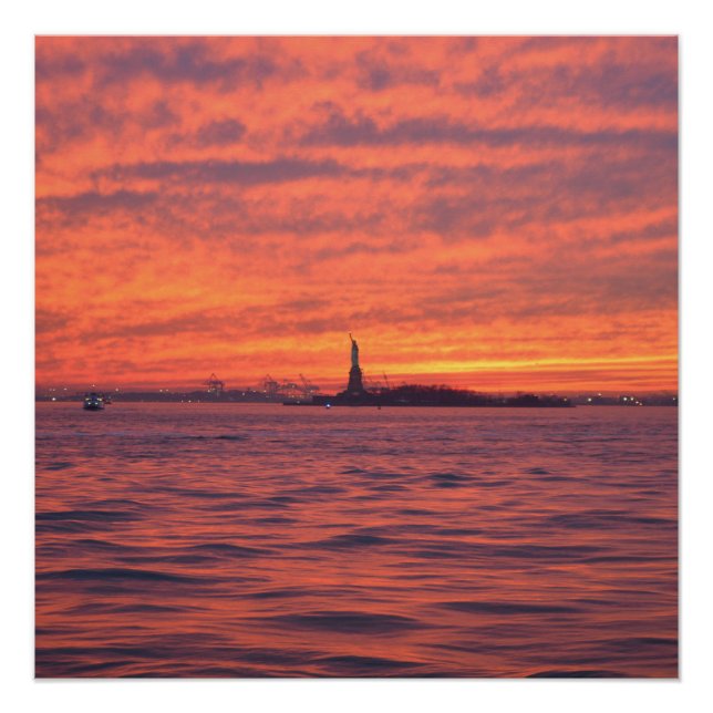 Statue of Liberty Sunset Poster (Vorderseite)