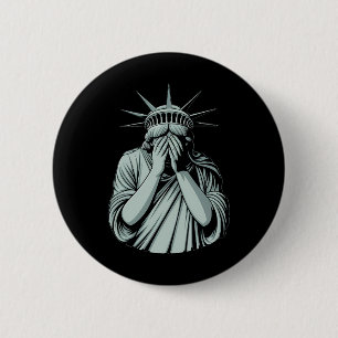 Statue Of Liberty Trauriges Amerika Button