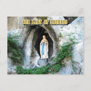Statue Our Lady of Lourdes, Lourdes, Frankreich Postkarte