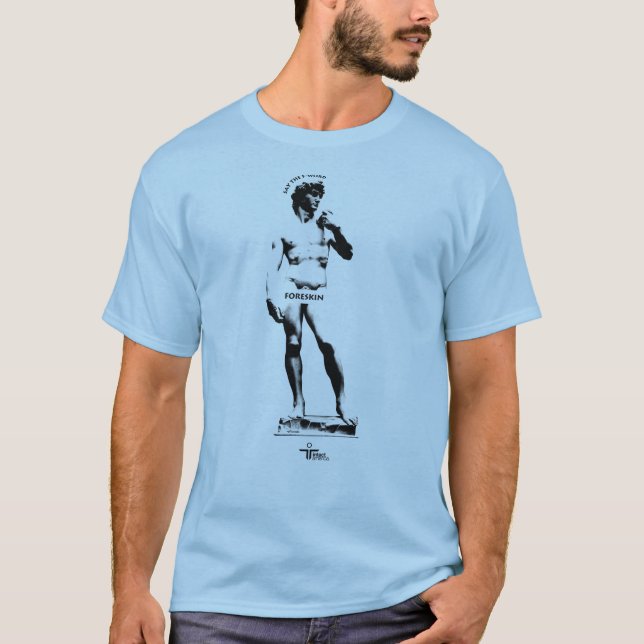 Statue: Sagen Sie das F-Wort — Schwarz drucken T-Shirt (Vorderseite)