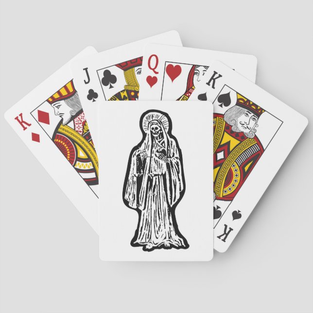 Statue Santa Muerte Spielkarten (Rückseite)