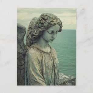 Statue Serene Angel mit Patina Postkarte