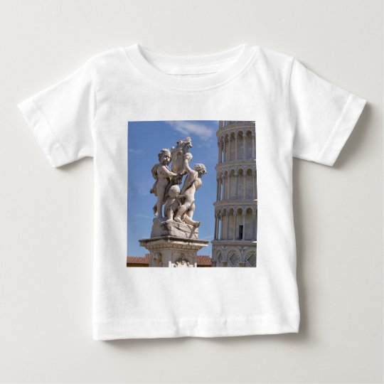 Statue und lehnender Turm von Pisa Baby T-shirt