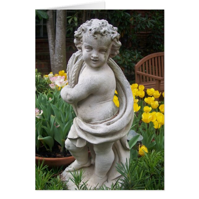 Statue und Tulpenkarte (Vorne)