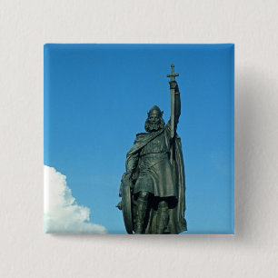 Statue von Alfred das große Button