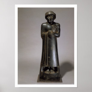 Statue von Gudea, Prinz von Lagash, Neo-Sumerisch, Poster