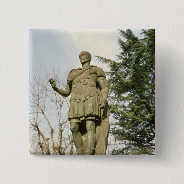 Statue von Julius Cäsar Button (Vorderseite)