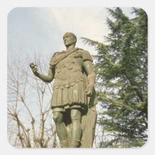 Statue von Julius Cäsar Quadratischer Aufkleber
