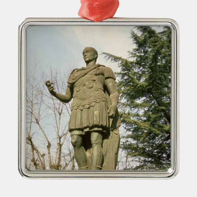 Statue von Julius Cäsar Silbernes Ornament (Vorne)