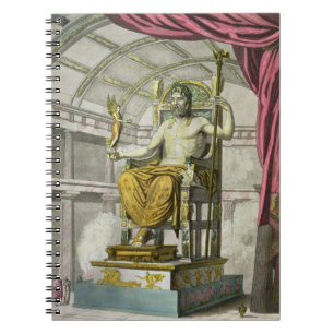 Statue von Jupiter in einem Tempel, von 'Costumi Notizblock