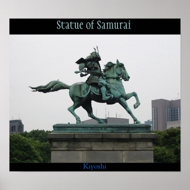 Statue von Katsunoki Masahige Poster (Vorne)