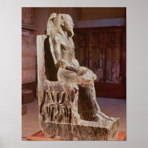 Statue von Khafre inthronisierte Poster