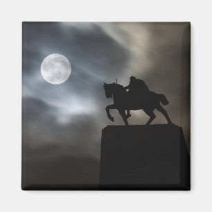 Statue von König Kralja Tomislava als Silhouette Magnet