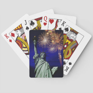 Statue von Liberty Fireworks Playing Cards Spielkarten