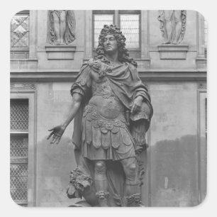 Statue von Louis XIV Quadratischer Aufkleber