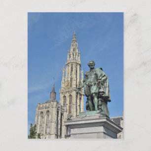 Statue von Peter Paul Rubens in Antwerpen, Belgien Postkarte