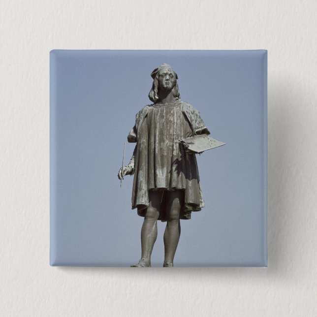 Statue von RAPHAEL Sanzio von Urbino, 1897 Button (Vorderseite)