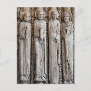Statuen aus der Fassade von Chartres Postkarte