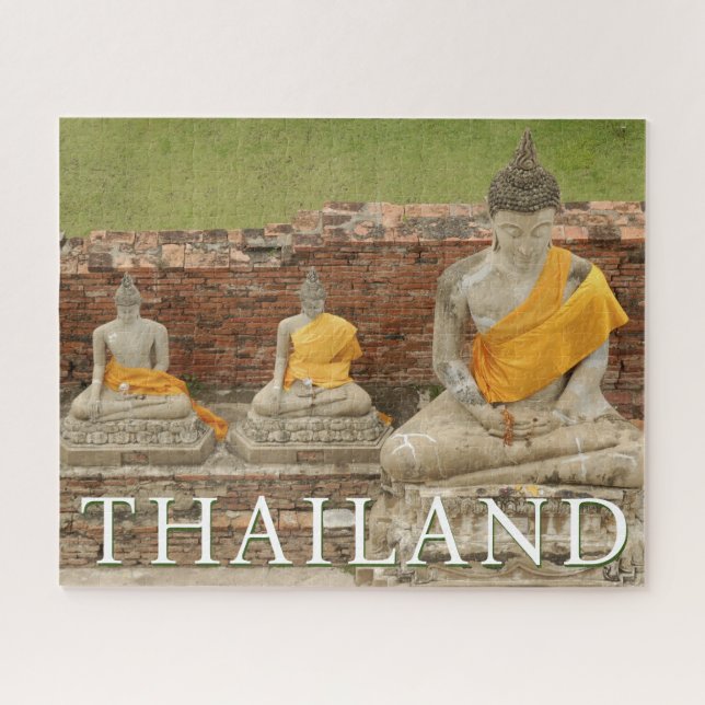 Statuen der Sitting Buddhas | Ayutthaya, Thailand (Horizontal)