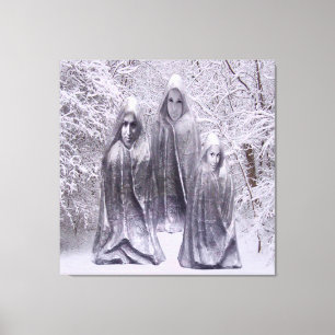 Statuen im Winter Leinwanddruck