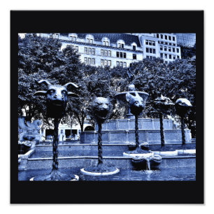 Statuen in der Nähe des Pulitzer Brunnen Fotodruck