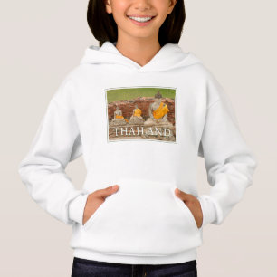 Statuen sitzender Buddhas   Ayutthaya, Thailand Hoodie