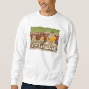 Statuen sitzender Buddhas   Ayutthaya, Thailand Sweatshirt