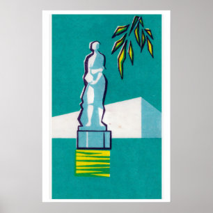 Statuenbüste - Streichholzschachtel-Druck - Ästhet Poster