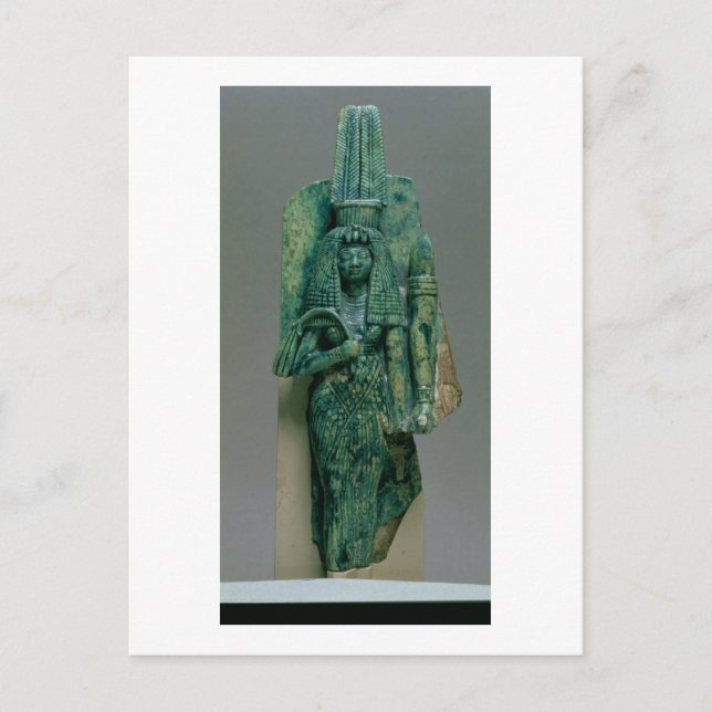 Statuette der Königin Tiye, Ehefrau Amenophis III, Postkarte (Vorderseite)