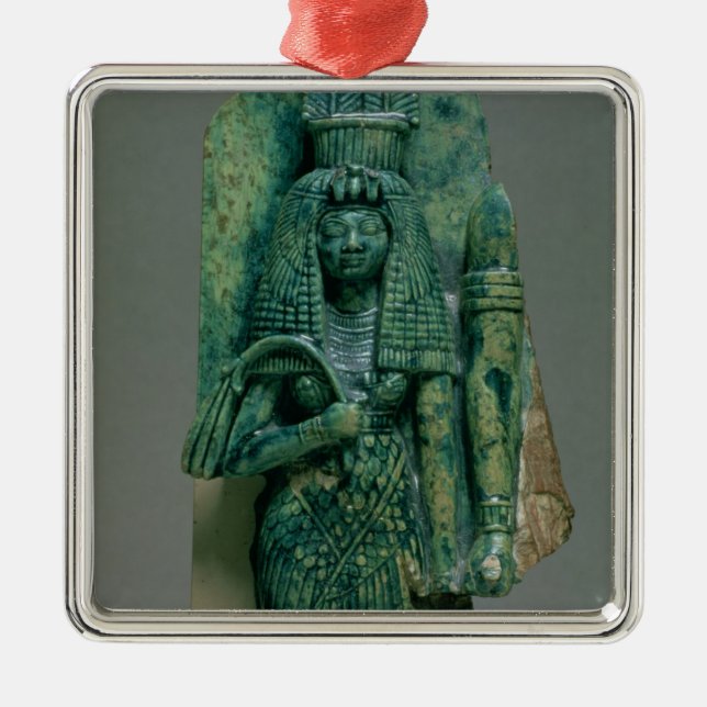 Statuette der Königin Tiye, Ehefrau von Amenophis Silbernes Ornament (Vorne)