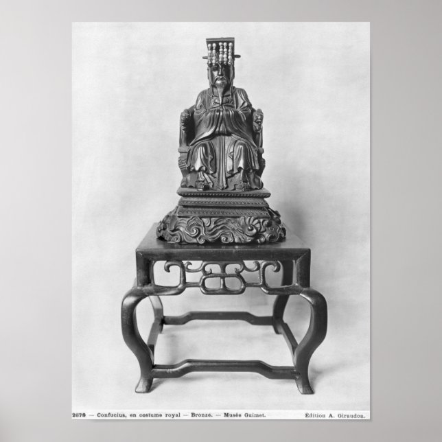 Statuette des Konfuzius als Mandarin, Qing Poster (Vorne)