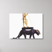 Statuette des Königs auf einem Leopard