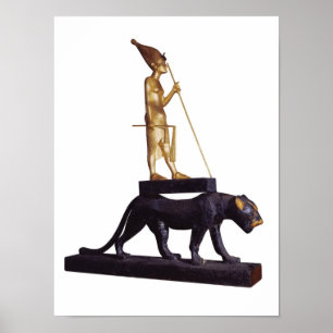 Statuette des Königs nach einem Leoparden Poster