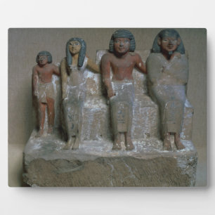 Statuette einer Familiengruppe (Pigment auf Kreide Fotoplatte