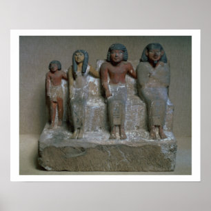 Statuette einer Familiengruppe (Pigment auf Kreide Poster
