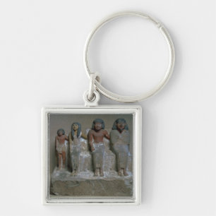 Statuette einer Familiengruppe (Pigment auf Schlüsselanhänger