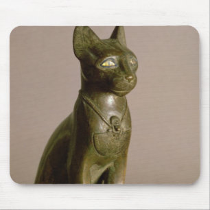 Statuette einer Katze, welche die Göttin Bastet Mousepad